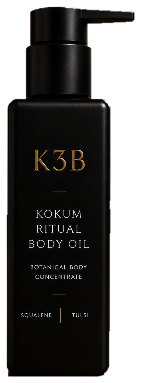 K3B Kokum Ritual Body Oil — botanical body oil pump bottle